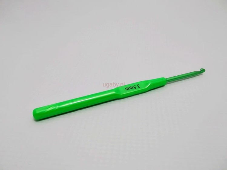 szydełko aluminiowe z plastikową rączką o rozmiarze 3,50 mm