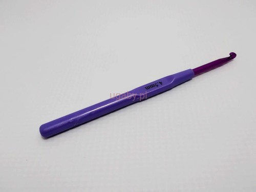 szydełko aluminiowe z plastikową rączką o rozmiarze 4,50 mm