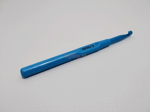 szydełko aluminiowe z plastikową rączką o rozmiarze 6,00 mm