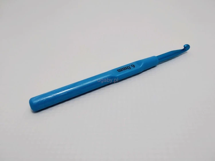 szydełko aluminiowe z plastikową rączką o rozmiarze 6,00 mm