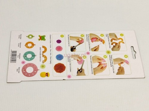 zestaw do robienia pomponów - instrukcja obrazkowa