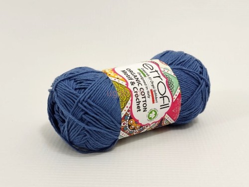 włóczka organic cotton kolor dżinsowy numer EB052