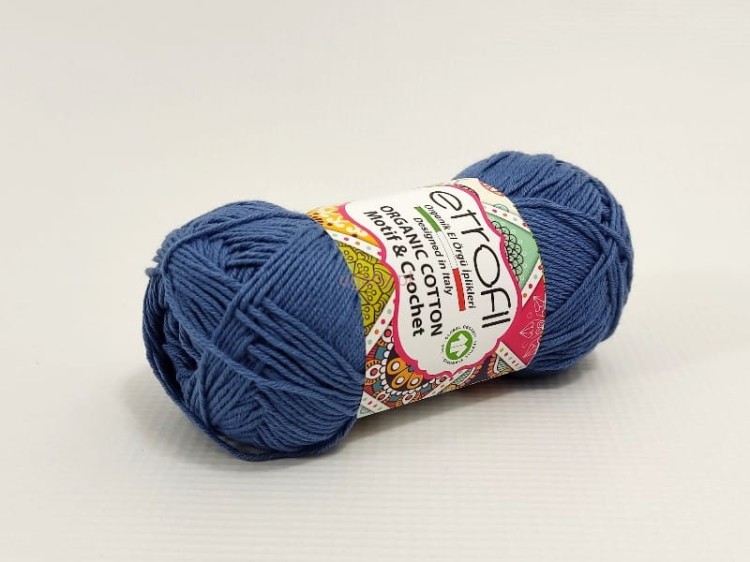 włóczka organic cotton kolor dżinsowy numer EB052