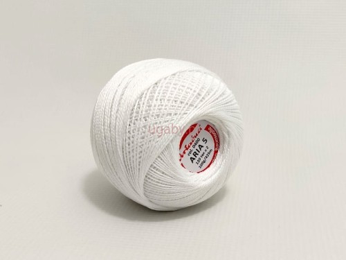 kordonek aria 5, kolor biały