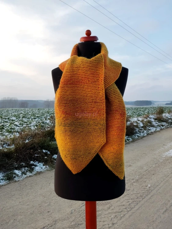 Kolory jesieni, szal ręcznie robiony.