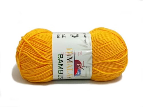 Włóczka Himalaya Everyday Bambus w kolorze żółtym (numer 236-04) z widoczną etykietą Anti-Pilling.