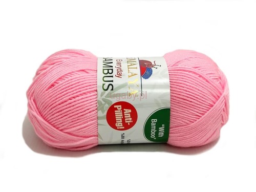 Włóczka Himalaya Everyday Bambus w kolorze różowym (numer 236-11) z widoczną etykietą Anti-Pilling.