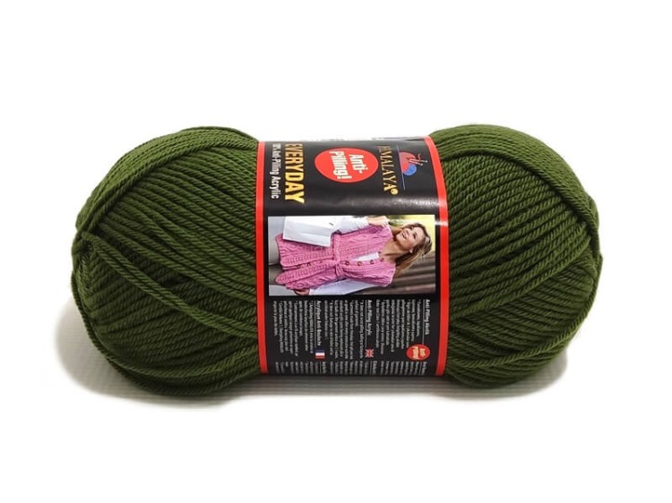 Włóczka Himalaya Everyday kolor 70013 butelkowa zieleń – ciemnozielony motek akrylu anti-pilling.
