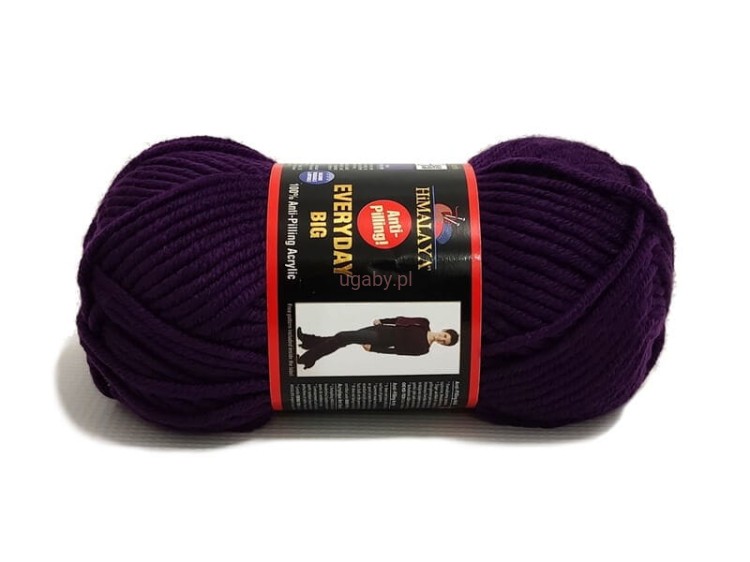 Motek grubej włóczki Himalaya Everyday Big w kolorze fioletowym o numerze 70817.