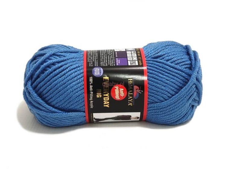 Motek grubej włóczki Himalaya Everyday Big w kolorze niebieskim o numerze 70821.
