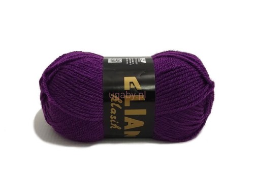 Włóczka Elian Klasik kolor fioletowy numer 4967 – motek nasyconej przędzy akrylowej do robótek na drutach.