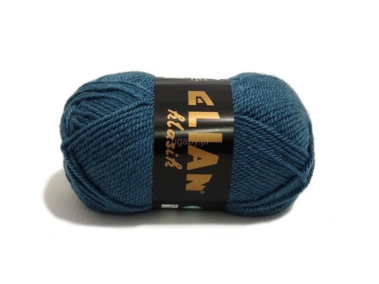 Włóczka Elian Klasik w kolorze dżinsowym numer 185 – motek niebieskiej przędzy akrylowej do robótek ręcznych.