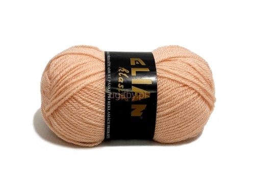 Włóczka Elian Klasik w kolorze jasnego łososia numer 10284 – motek miękkiej przędzy akrylowej do robótek na drutach.