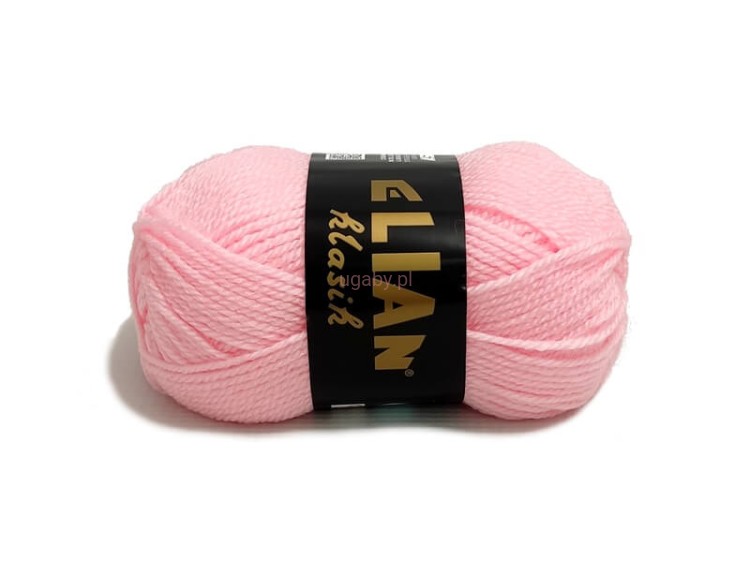 Włóczka Elian Klasik kolor jasnoróżowy numer 2197 – motek pastelowej przędzy akrylowej do robótek ręcznych.