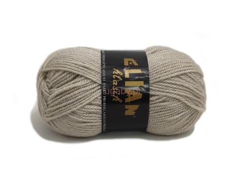 Włóczka Elian Klasik w kolorze mysim szarym numer 1045 – motek klasycznej przędzy akrylowej o średniej grubości.