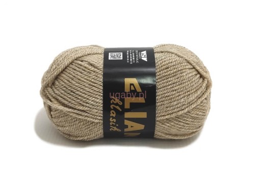 Włóczka Elian Klasik w kolorze beżowoszarym numer 1450 – motek uniwersalnej przędzy akrylowej w odcieniu taupe.