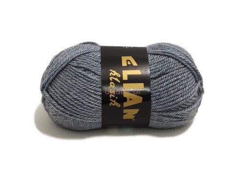 Włóczka Elian Klasik w kolorze szarym numer 944 – motek przędzy akrylowej do robótek na drutach i szydełku.