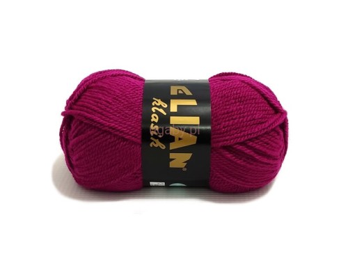 Włóczka Elian Klasik w intensywnym kolorze fuksji numer 6964 – motek uniwersalnej przędzy akrylowej.