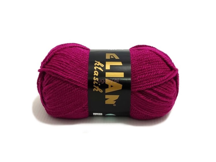 Włóczka Elian Klasik w intensywnym kolorze fuksji numer 6964 – motek uniwersalnej przędzy akrylowej.