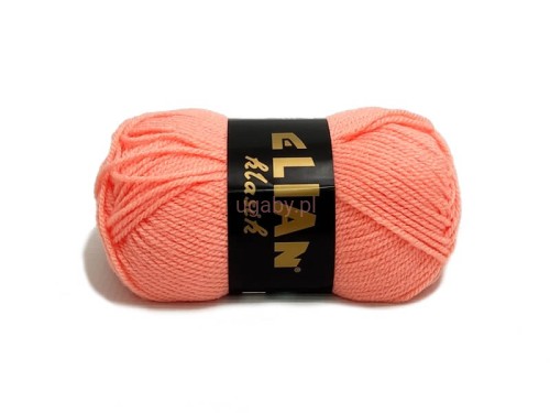 Włóczka Elian Klasik w kolorze łososiowym numer 1292 – motek nasyconej przędzy akrylowej o średniej grubości.