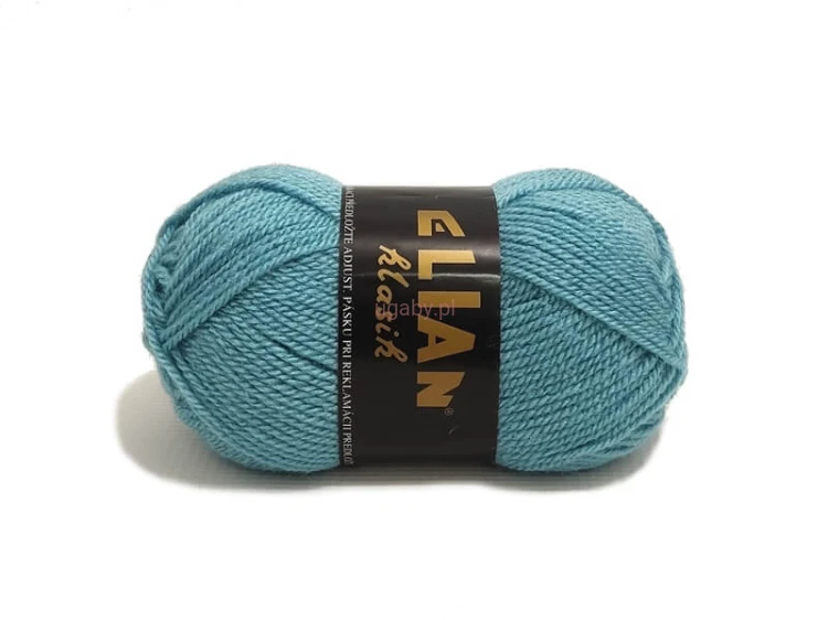 Włóczka Elian Klasik w kolorze jasny dżins numer 2272 – motek niebieskiej przędzy akrylowej w odcieniu denimu.