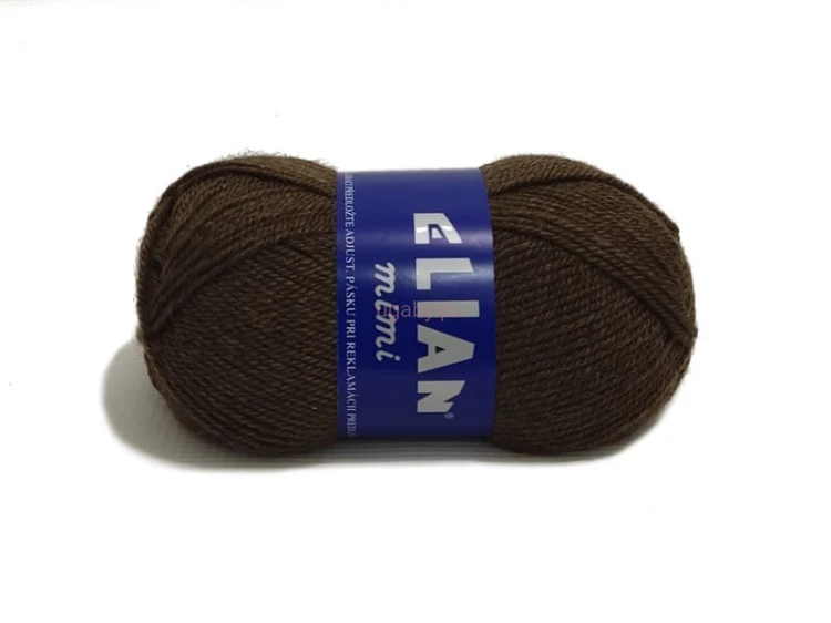 Motek włóczki Elian Mimi w kolorze brązowym (numer 169), akrylowa włóczka do robótek ręcznych, ubrań dziecięcych i maskotek.