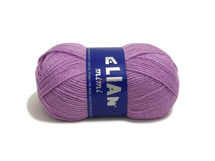 Motek włóczki Elian Mimi w kolorze fioletowym (numer 252), akrylowa włóczka dla dzieci, idealna na sweterki i czapki.
