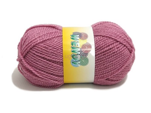 Włóczka Elian Wendy brudny róż nr 275, motek miękkiej wełny z akrylem w kolorze zgaszonego różu.