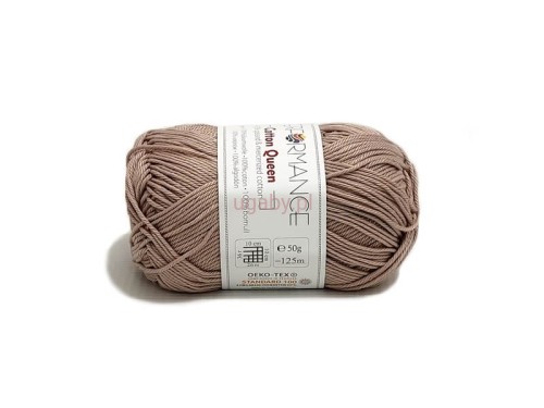 Włóczka Cotton Queen kolor beżowy 0171 – motek bawełny merceryzowanej o sznurkowym splocie.