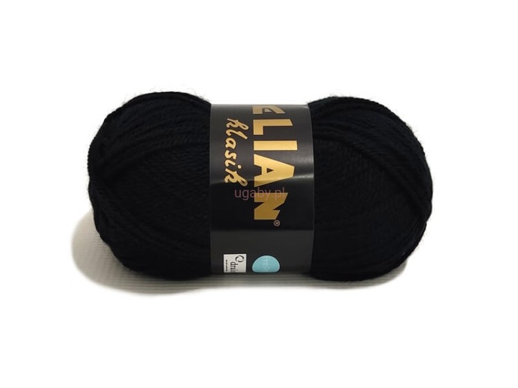 włóczka Elian Klasik kolor czarny numer 217