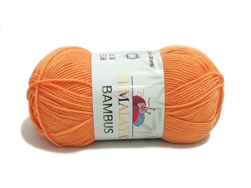 Włóczka Himalaya Everyday Bambus w kolorze łososiowym (numer 236-06) z widoczną etykietą Anti-Pilling.