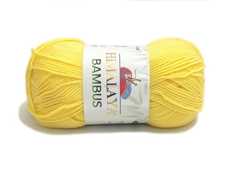 Włóczka Himalaya Everyday Bambus w kolorze jasnożółtym (numer 236-03) z widoczną etykietą Anti-Pilling.