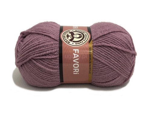 Motek akrylowej włóczki Madame Tricote Favori w kolorze fiołkowym nr 127.