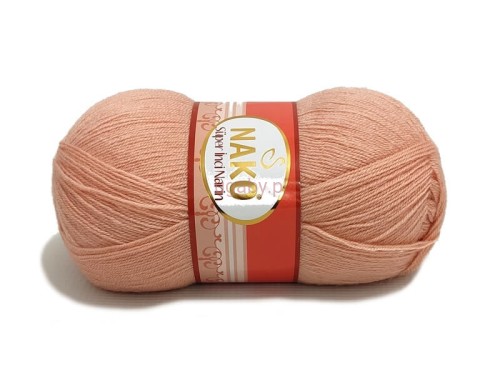 Włóczka Nako Super Inci Narin kolor jasny łososiowy – cienka, miękka przędza wełniana z akrylem premium, brzoskwiniowo-różowy odcień.