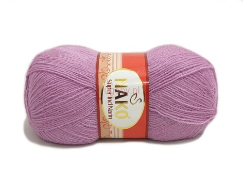 Włóczka Nako Super Inci Narin kolor 6157 lilia – cienka wełna z akrylem premium na pastelowe swetry i ażury.