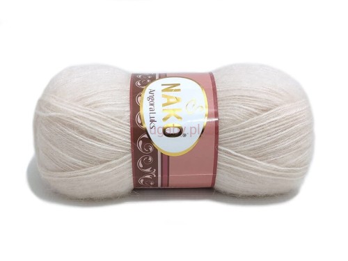 włóczka Angora Luks kolor kość słoniowa