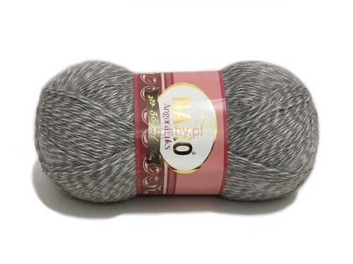 Włóczka Nako Angora Luks kolor szary melanż nr 21422