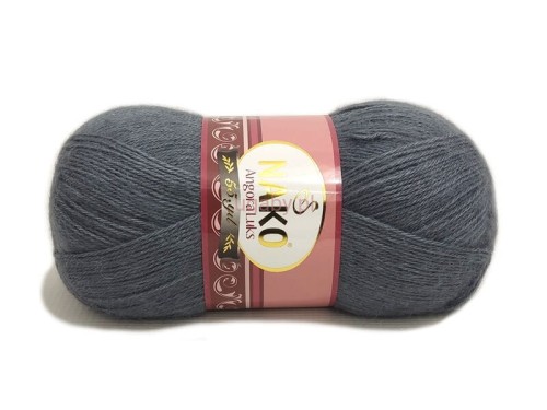 Włóczka Nako Angora Luks kolor ciemny szary nr 3468