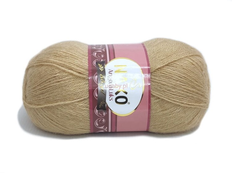 Włóczka Nako Angora Luks kolor beżowy nr 6944