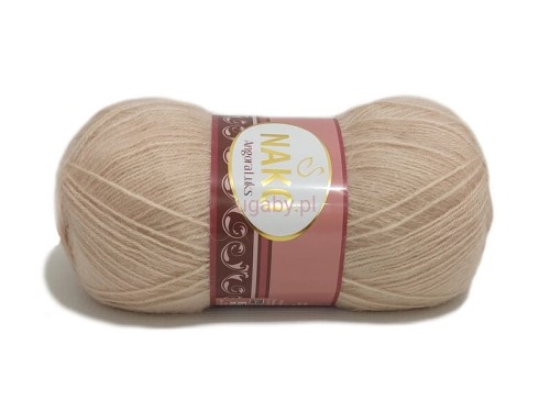 Włóczka Nako Angora Luks kolor jasnobeżowy nr 2250