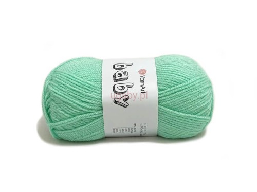 Włóczka Baby YarnArt kolor 623 seledynowy miętowy jasny akryl dla dzieci.