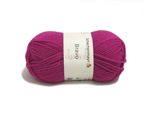 Włóczka akrylowa Bravo Schachenmayr kolor 08289 fuksja – motek 50g do robótek ręcznych.