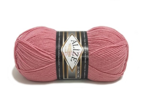 Włóczka Alize Superlana Klasik w kolorze indyjski róż (nr 144) – motek.