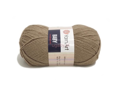 Włóczka Baby YarnArt kolor 218 ciemnobeżowy akryl dla dzieci i dorosłych.