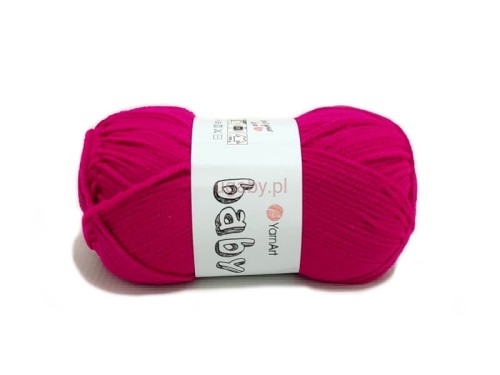 Włóczka Baby YarnArt kolor 8041 fuksja intensywny róż akryl dla dzieci.