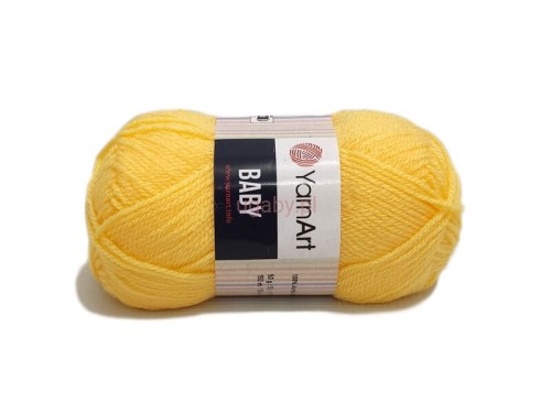 Włóczka Baby YarnArt kolor 315 jasnożółty pastelowy akryl dla dzieci i niemowląt.