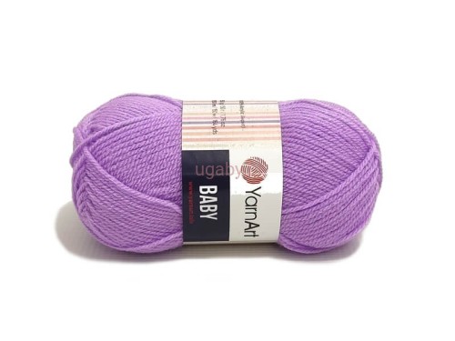 Włóczka Baby YarnArt kolor 9560 liliowa pastelowy fiolet akryl dla dzieci.