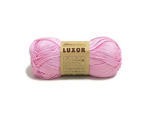 Włóczka Luxor 105-05 w odcieniu różowym – egipska bawełna merceryzowana o mocnym skręcie i połysku.