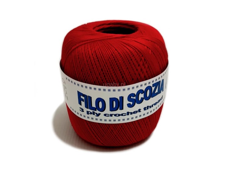 kordonek Filo di scozia 8/3 kolor czerwony