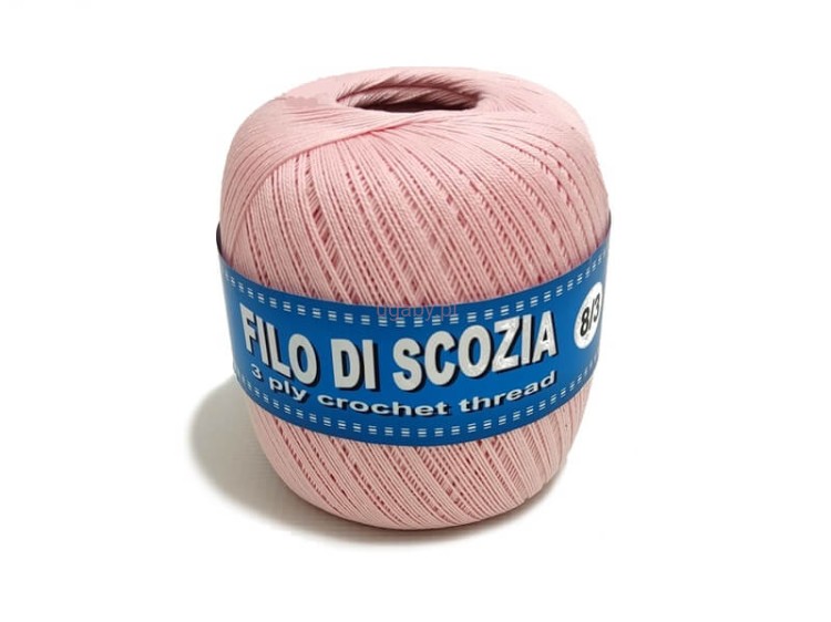 kordonek Filo di scozia 8/3 kolor jasnoróżowy
